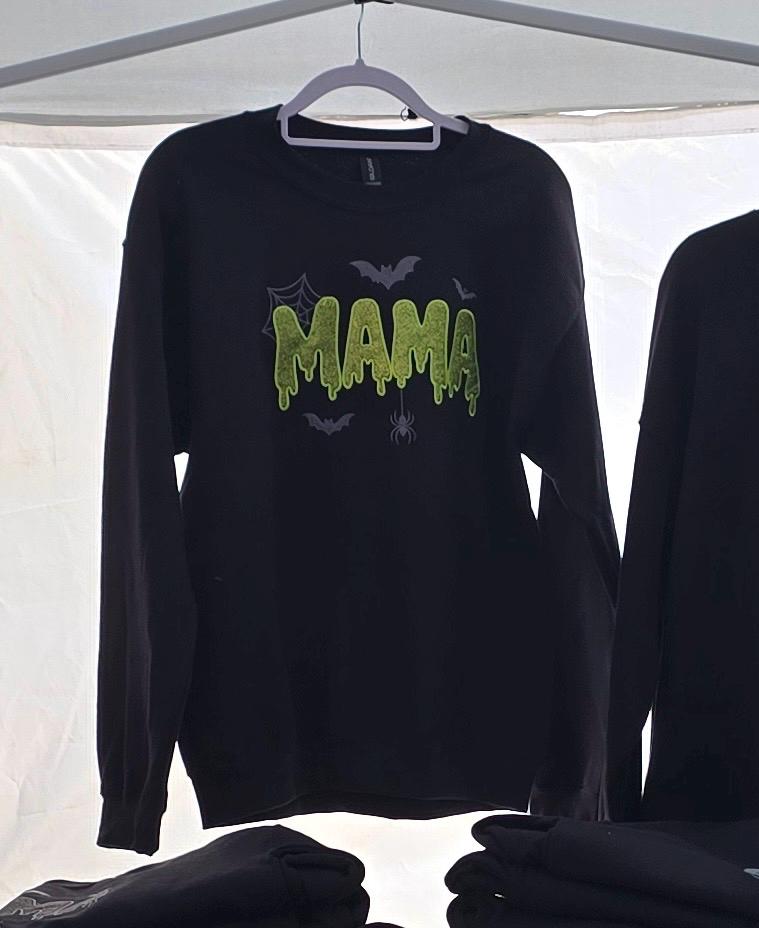 Custom Embroidered Halloween Mama Shirt