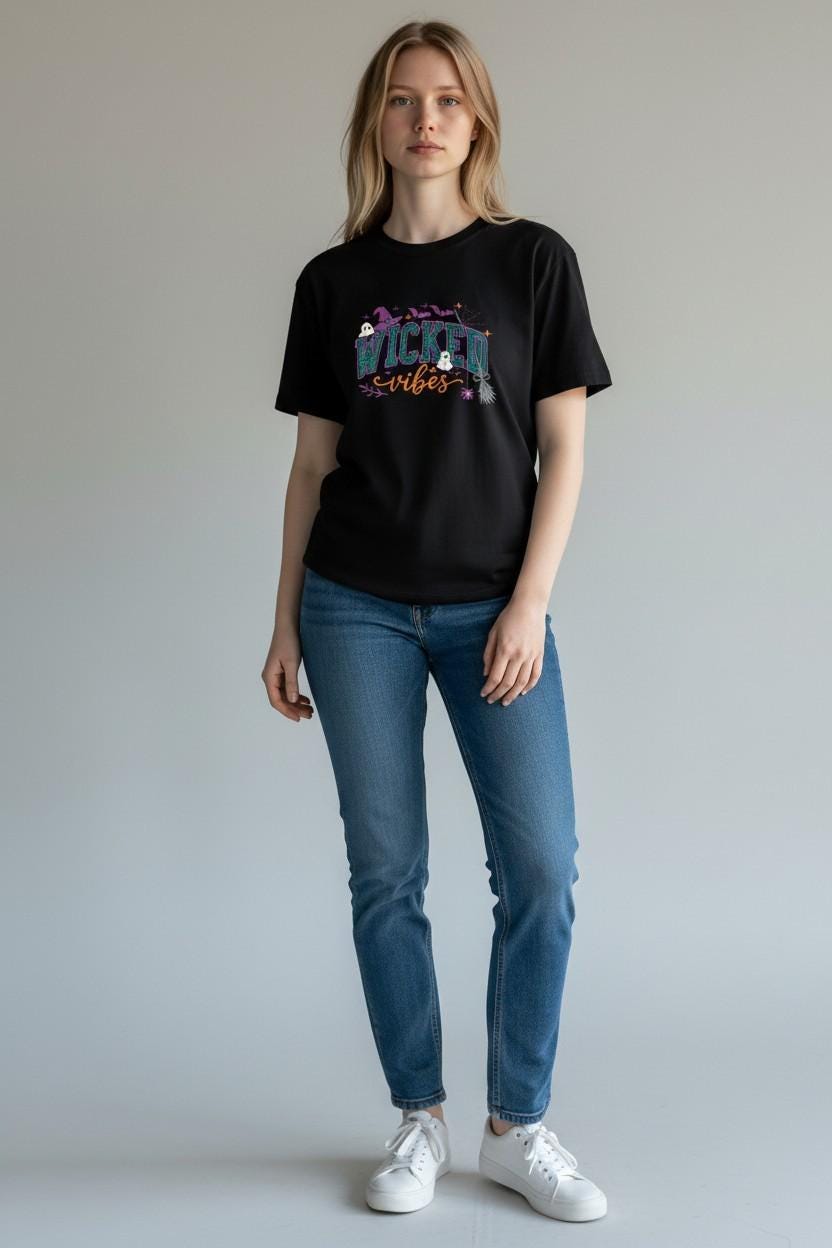 Custom Embroidered Halloween Wicked Shirt