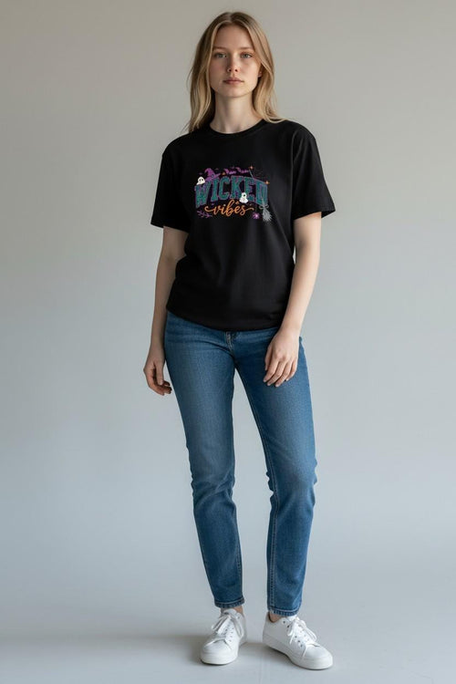 Custom Embroidered Halloween Wicked Shirt