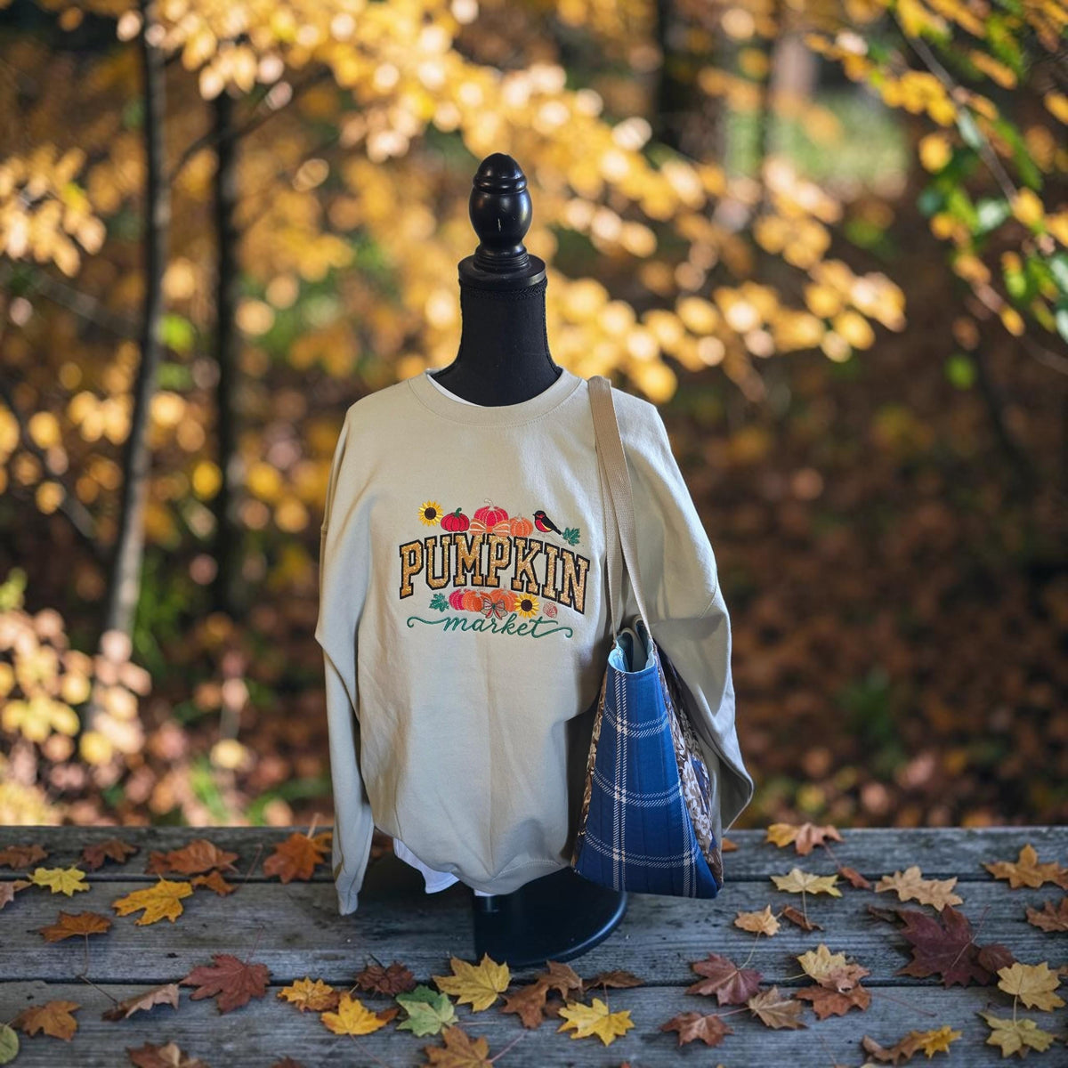 Custom Embroidered Pumpkin Market Shirt
