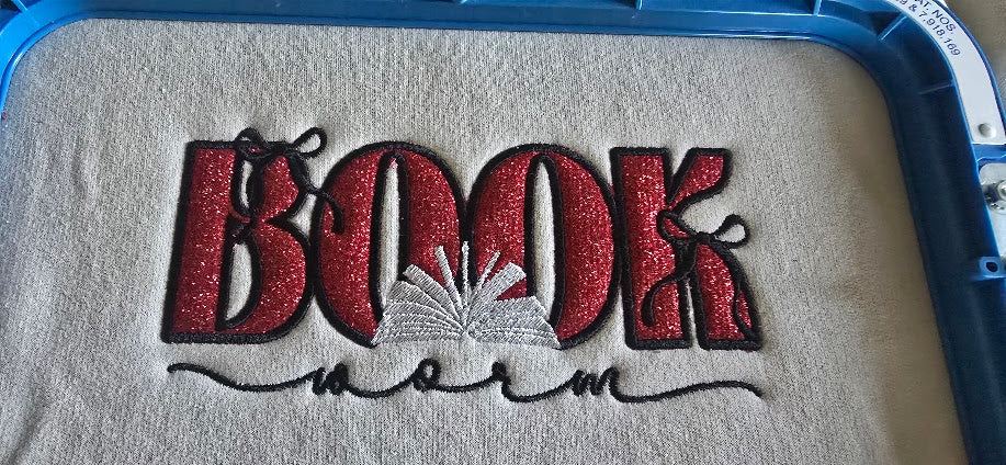 Bookworm Embroidered Sweatshirt | Book Lover Pullover | Cozy Reader Gift