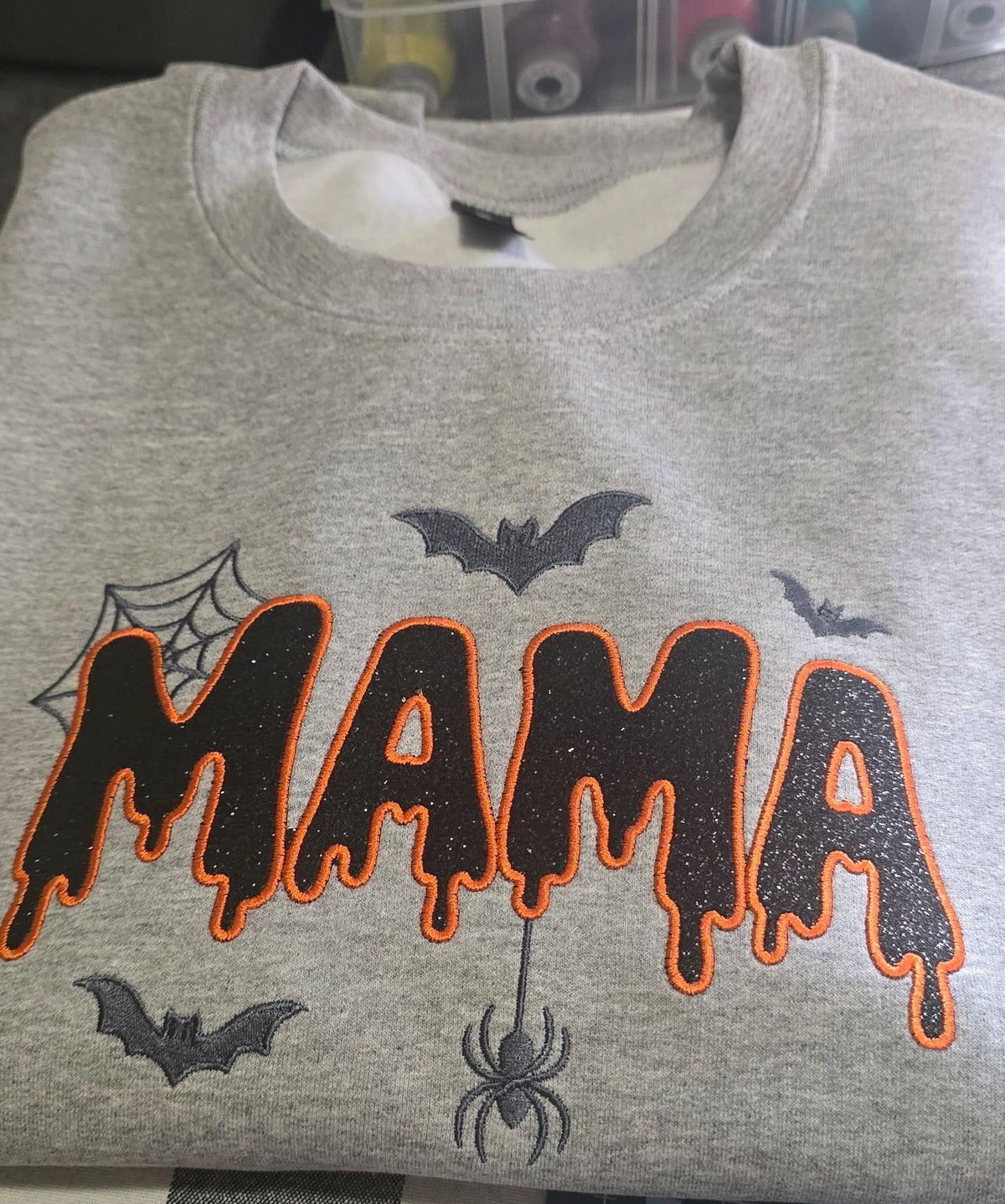 Custom Embroidered Halloween Mama Shirt
