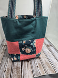 Handmade Quilted Charmed Tote Bag - Floral Design