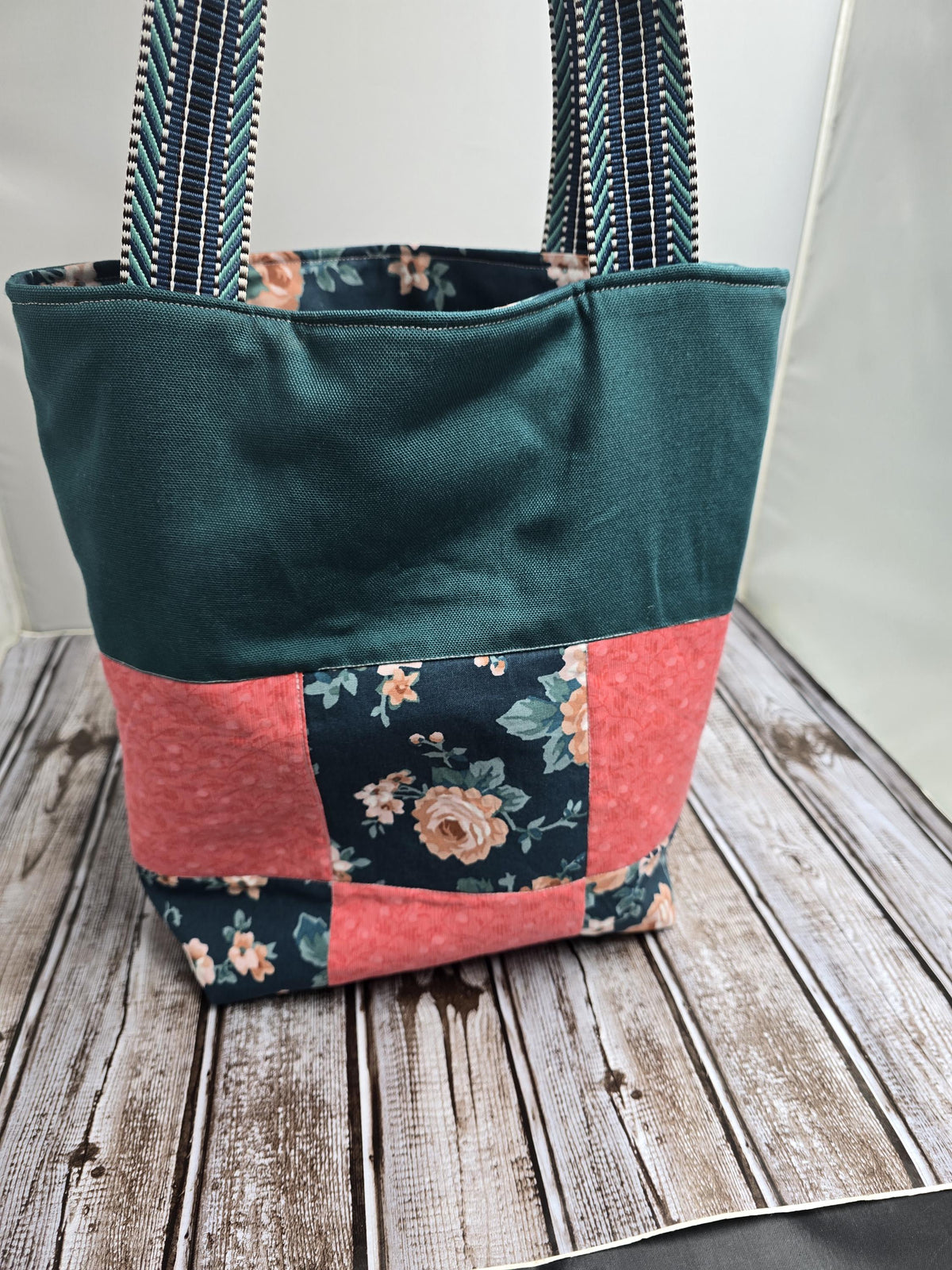 Handmade Quilted Charmed Tote Bag - Floral Design