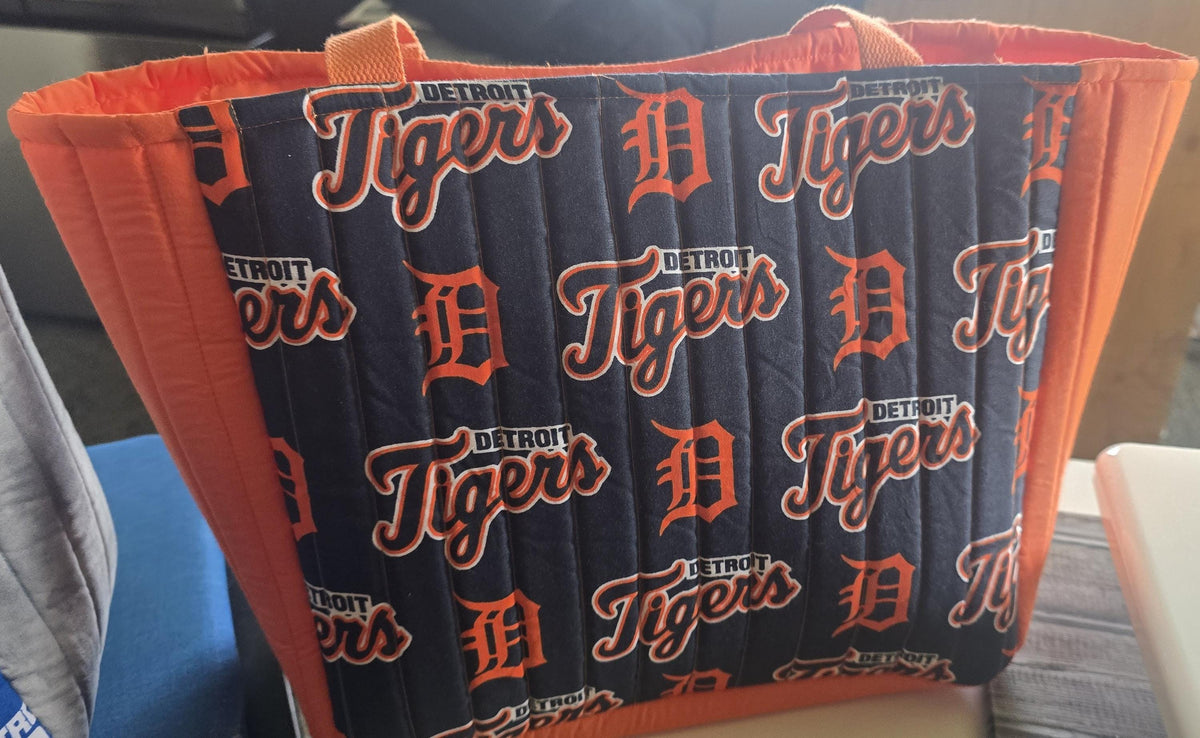 Quilted Detroit Lions or Detroit Tigers Tote