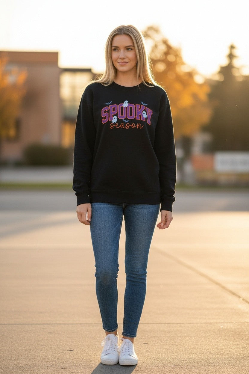 Custom Embroidered Spooky Season Shirt